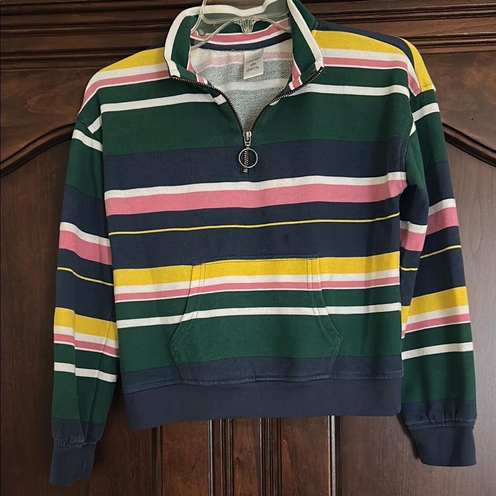 Nordstrom Striped Half-Zip Kids Sweatshirt